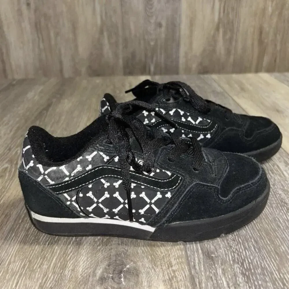 Vans Rowley XLT Elite LS Youth US Size 1.5Y Black Red White Bones Skate Shoes